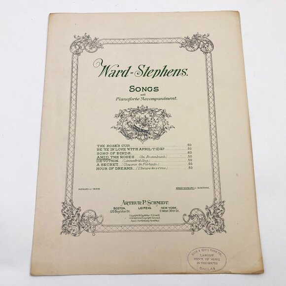 Ward Stephens Songs Amid The Roses 1913 Vintage Music - Picture 1 of 4
